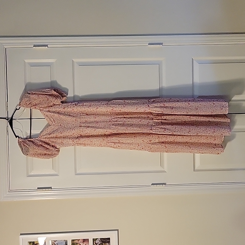 Pink floral Dress Up maxi dress